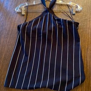 Lauren Ralph Lauren Medium striped Knot Halter Black& White